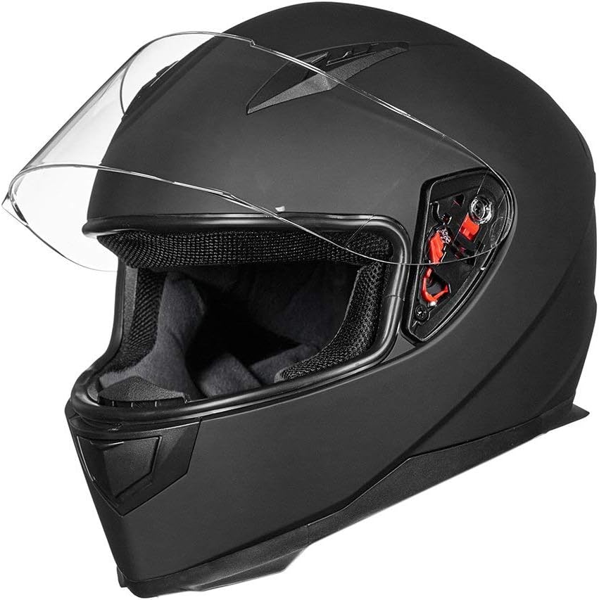 Full Face Motorcycle Helmet|Professional Riding Gear with Ventilation and Clear Visor|DOT Approved Safety Helmet for Street & Highway Riding