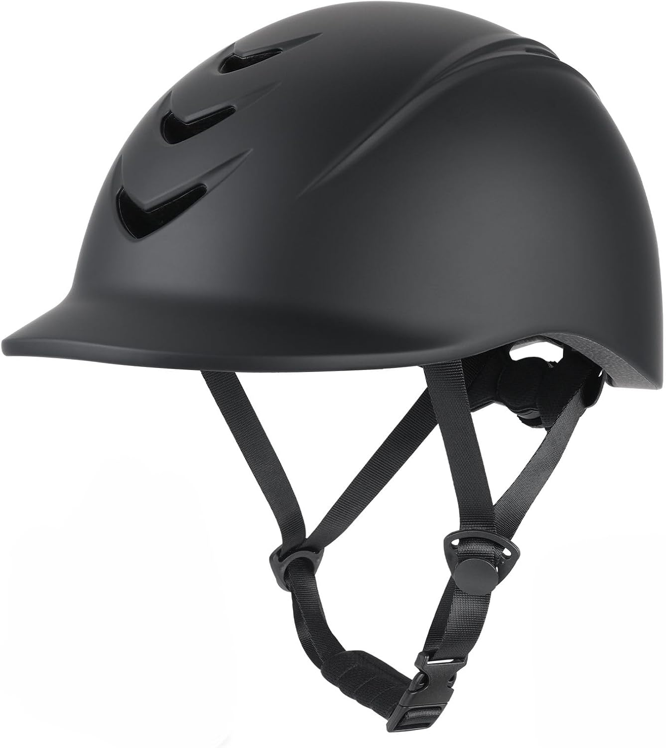 Adjustable Matte Black Cycling Helmet - Fits Head Circumference 56 - 61cm, with Quick - Adjust Dial & Safety Buckle (Urban Commuting/Cycling Protective Gear )