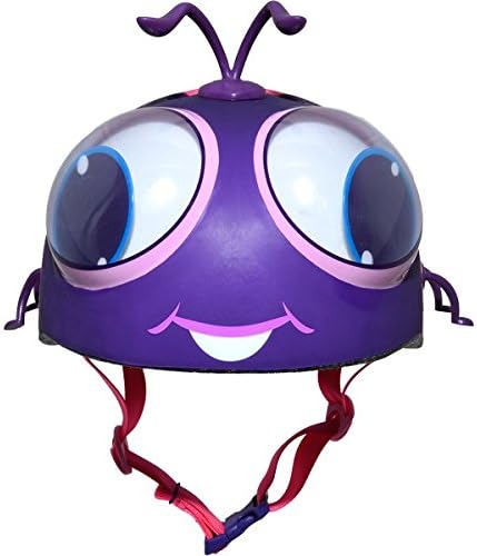 Kids Cartoon Ladybug Bike Helmet – 3D Eyes & Antennae Design – Lightweight Safety Helmet for Ages 3–8 (Adjustable Fit 18.9"–21.3")