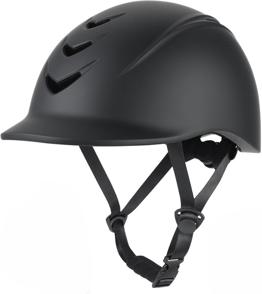 Adjustable Matte Black Cycling Helmet - Fits Head Circumference 56 - 61cm, with Quick - Adjust Dial & Safety Buckle (Urban Commuting/Cycling Protective Gear )