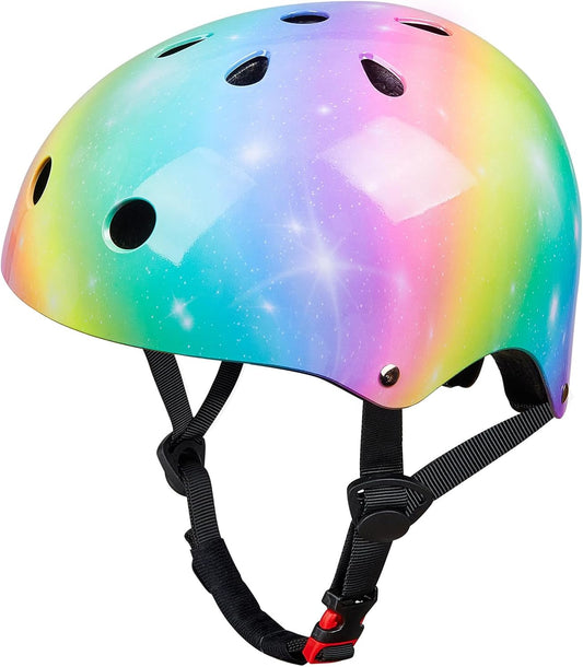 Kids' Colorful Breathable Helmet - Multi - Angle Display, Safety Protection for Skating, Skateboarding & Cycling（Fits Head Circumference [to be supplemented], Lightweight & Impact - Resistant ）