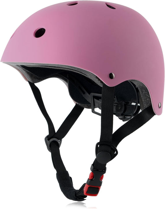 Stylish Pink Bike Helmet – Adjustable Multi-Sport Safety Helmet for Youth and Adults, Ventilated and Lightweight for Cycling, Skateboarding, Scootering & More