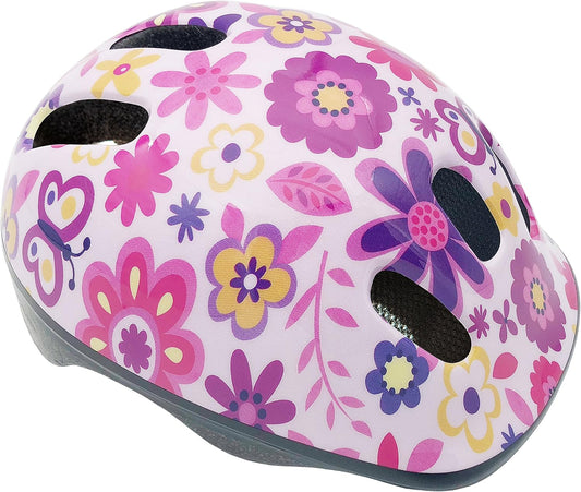 Kids' Flower - Printed Cycling Helmet - Multi - Angle Display, Fits Toddler Head Circumference (Suggested: 48 - 54cm )